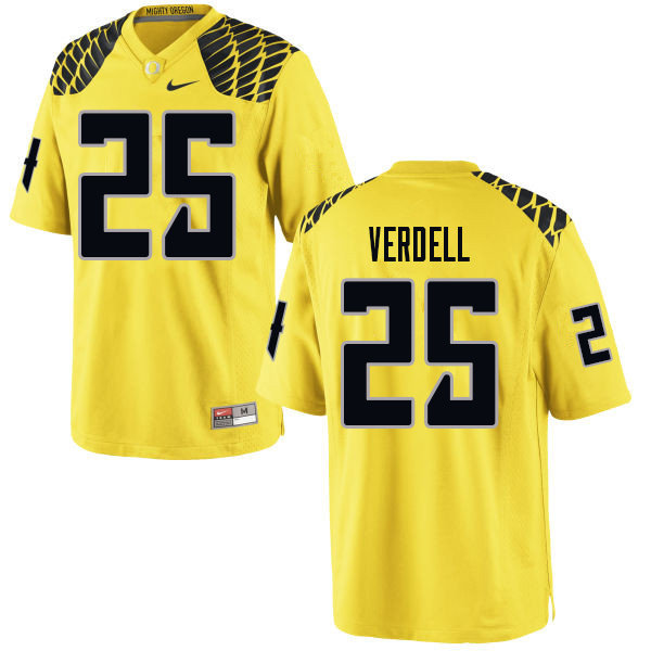 Men #25 CJ Verdell Oregn Ducks College Football Jerseys Sale-Yellow